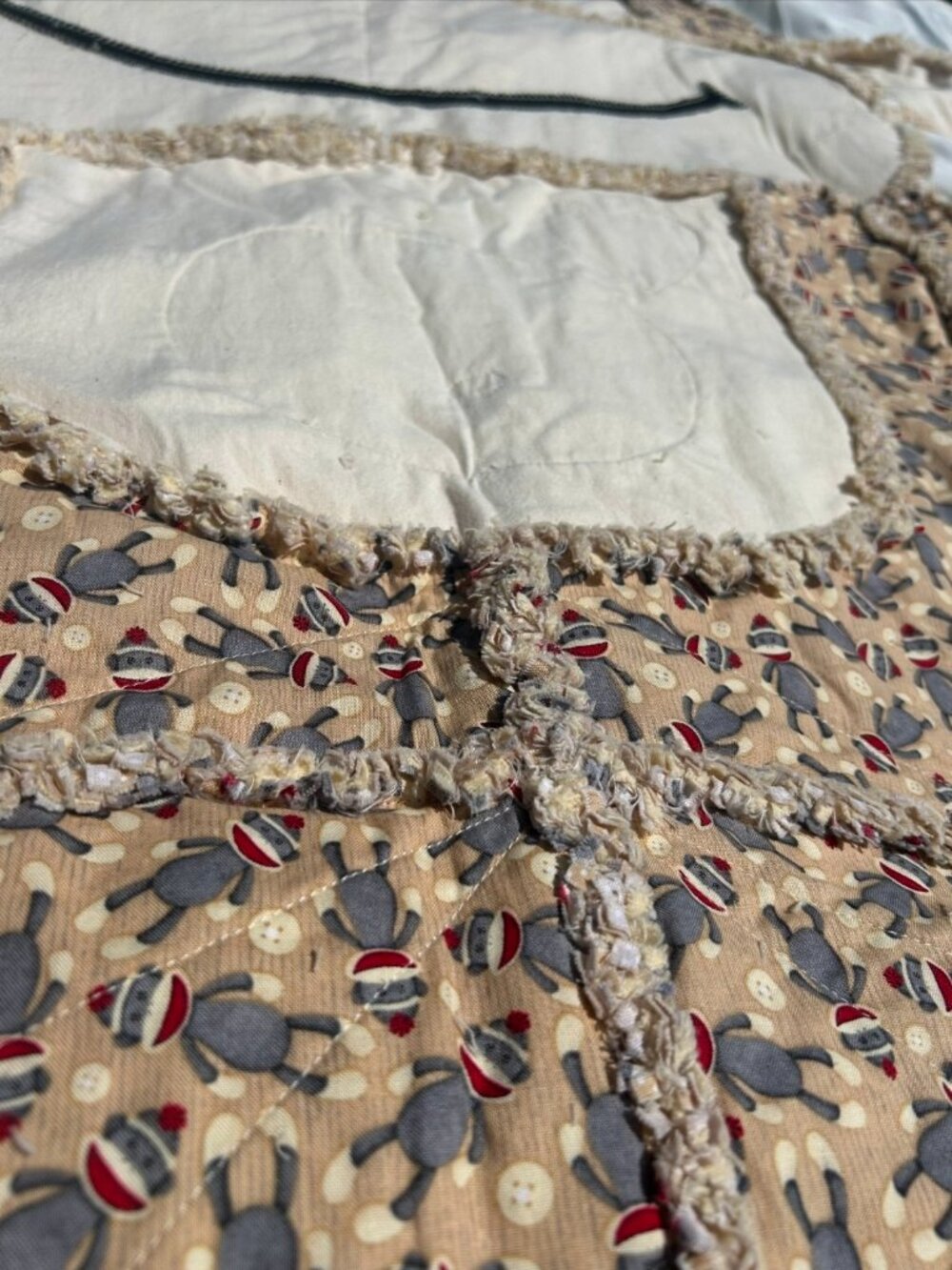 Handmade Monkey Shaped Rag Blanket - Picture 3 of 7